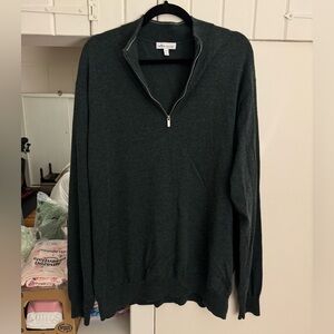 Peter Millar Men's Dark Green 1/4 Zip Sweater XXL